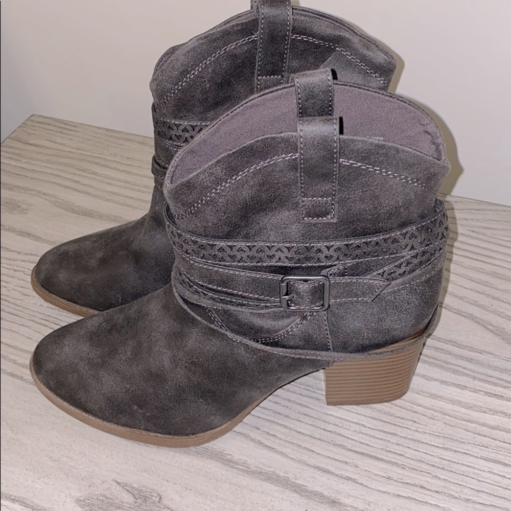 Grey Ankle Boots